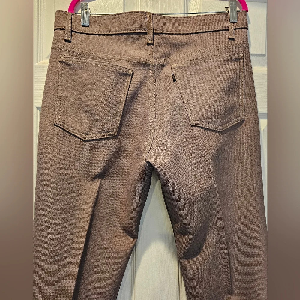 SOLD Levi's Men's Vintage Made In USA •Size 36x30• Brown Flared Trousers Slacks - Picture 8 of 12